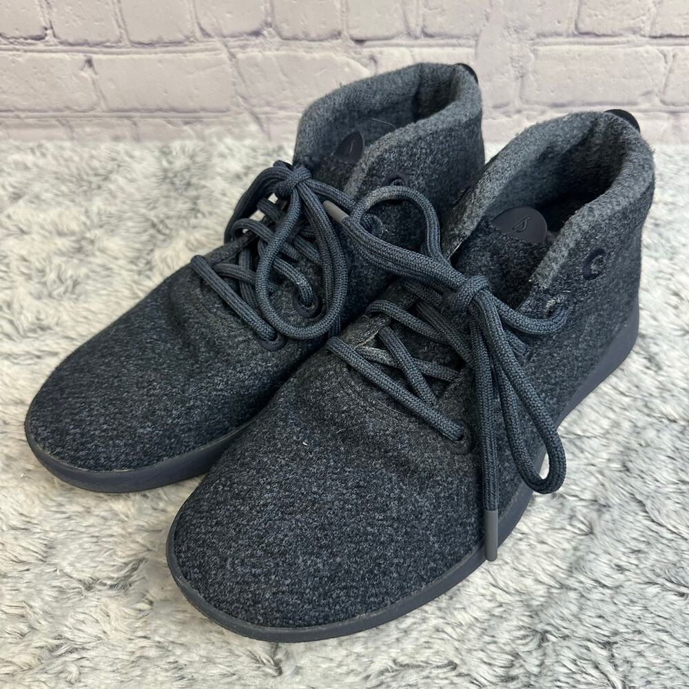 Allbirds Tree Topper High Top Navy Blue Sneakers Size 9 Lightweight Sustainable - Picture 5 of 9